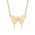 Amazon hot sale charm partying jewelry gold plated butterfly necklace colorful high quality stainless steel butterfly necklace